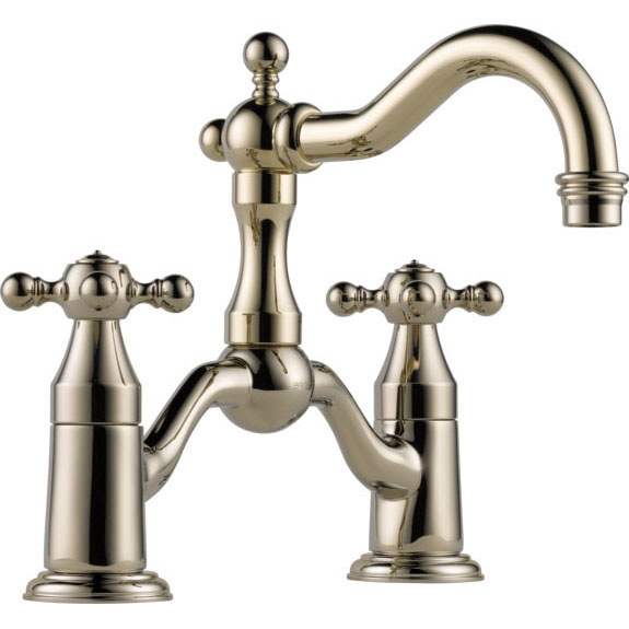 The Granite Group 65538LFPN Tresa Bridge Lavatory Faucet Polished Nickel