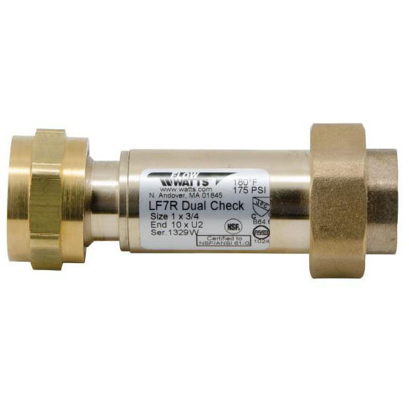 LEAD-FREE 3/4" Threaded Backflow Preventer with Unions IPS 
