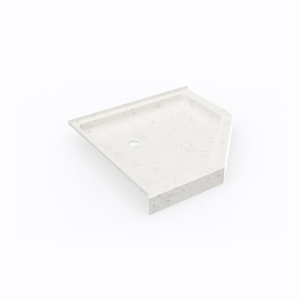 SS38NEO Swan 38" X 38" Swanstone Corner Shower Pan with Center Drain