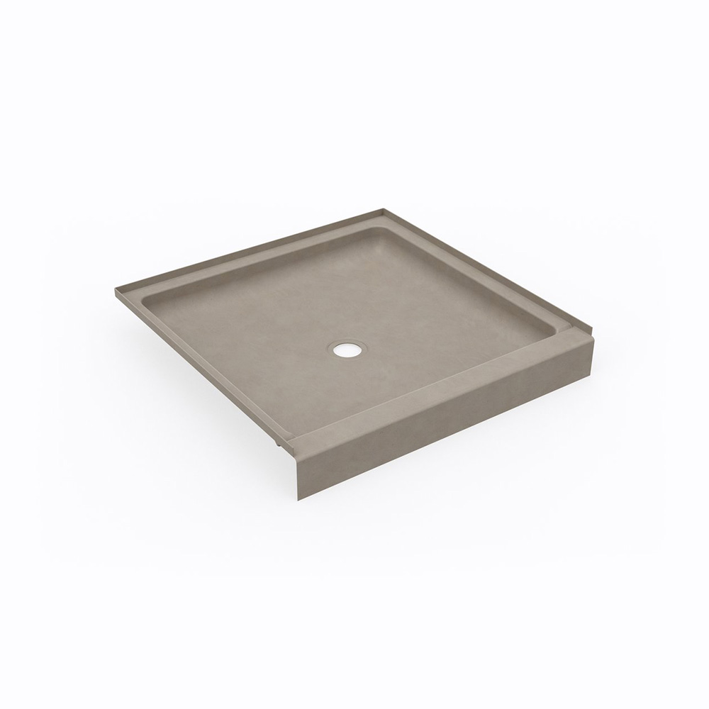 The Granite Group SS3636 Swan 36" X 36" Swanstone Alcove Shower Pan with Center Drain Limestone