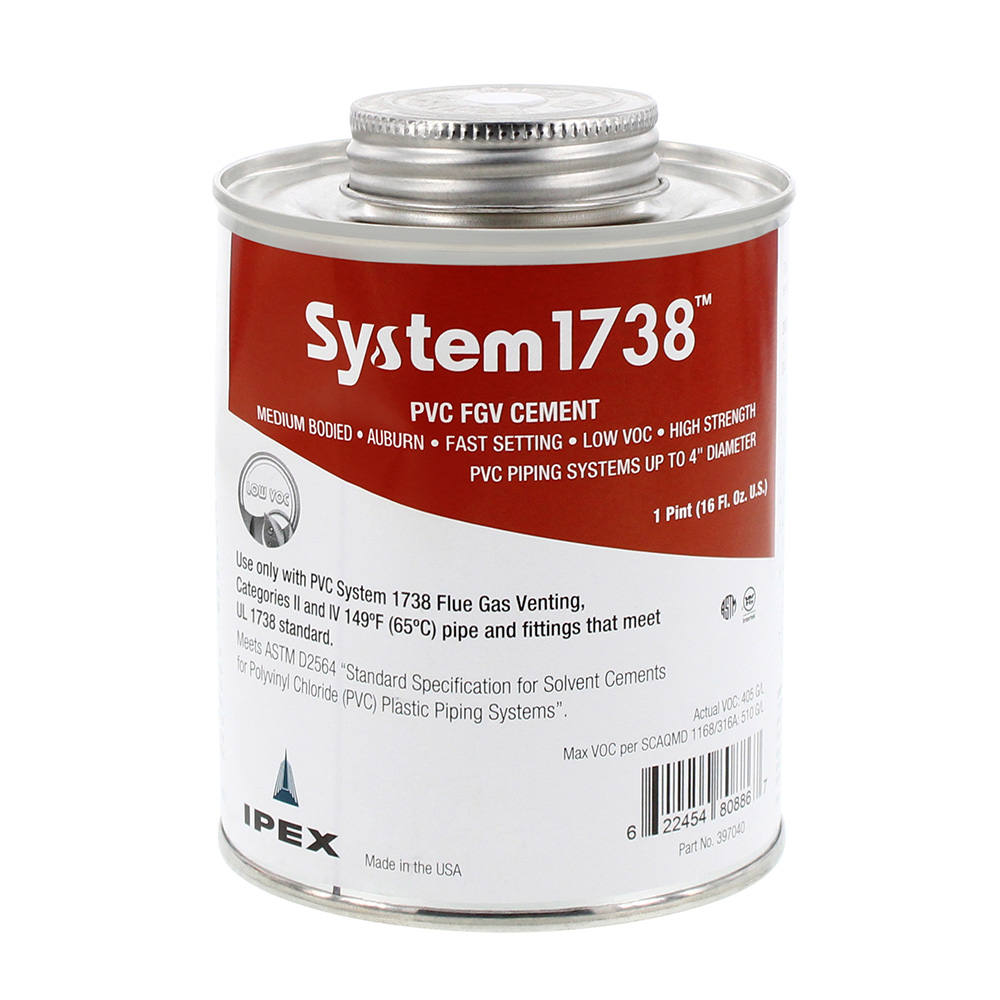 397041 IPEX 1 Quart PVC 1738 Low Voc Cement Auburn | The Granite Group