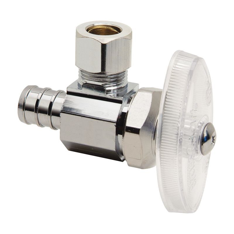 BRPX09X C Brasscraft 1 2 PEX Crimp X 1 4 O D Compression Angle Stop 