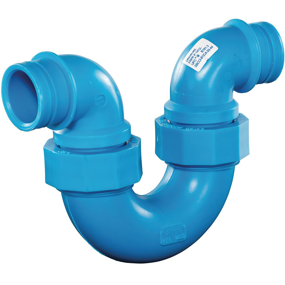 710120 2" Blueline Acid Waste Adjustable Running Trap The Granite Group