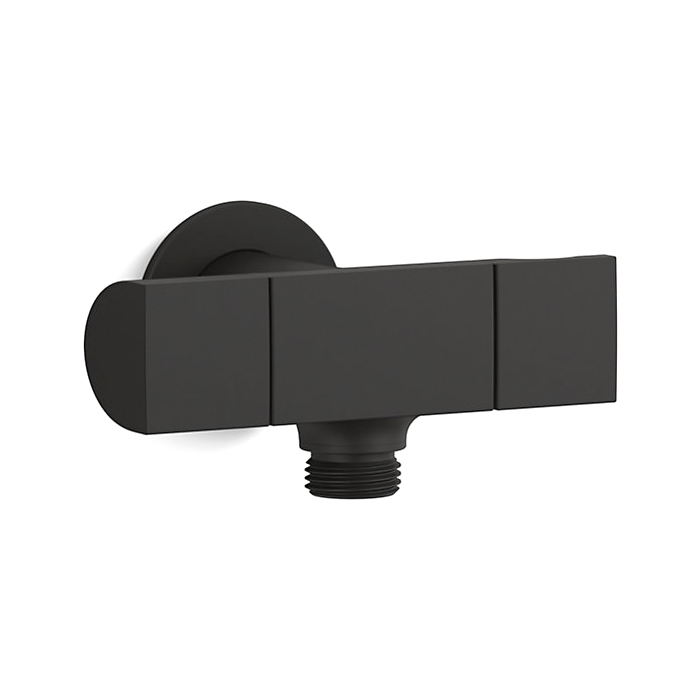 98355BL Kohler Exhale Handshower Bracket With Supply Elbow And Volume Control Matte Black The