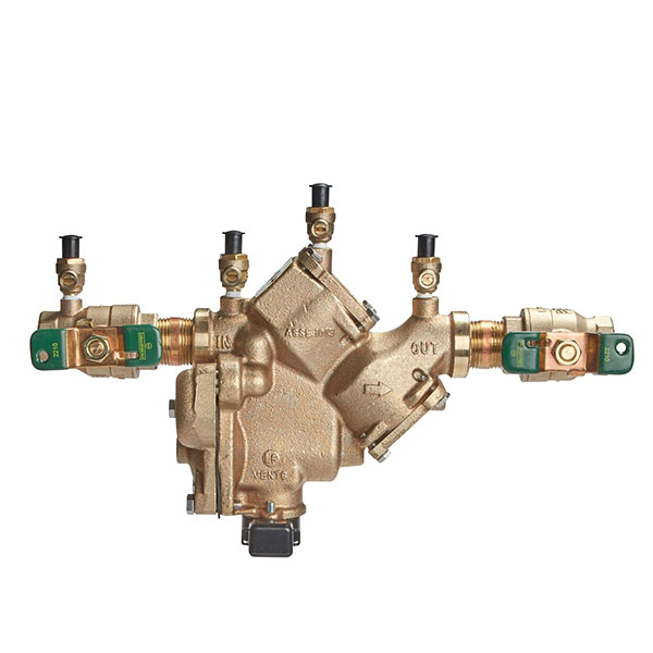 LF909 Watts 3/4 quot Backflow Preventer Quarter Turn Shutoff Valves With